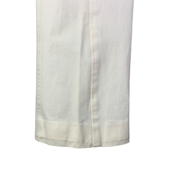 ESCADA Pants Womens Sz 12 Creamy White Straight Leg Cotton Jean Mid-Rise Stretch - Picture 8 of 10